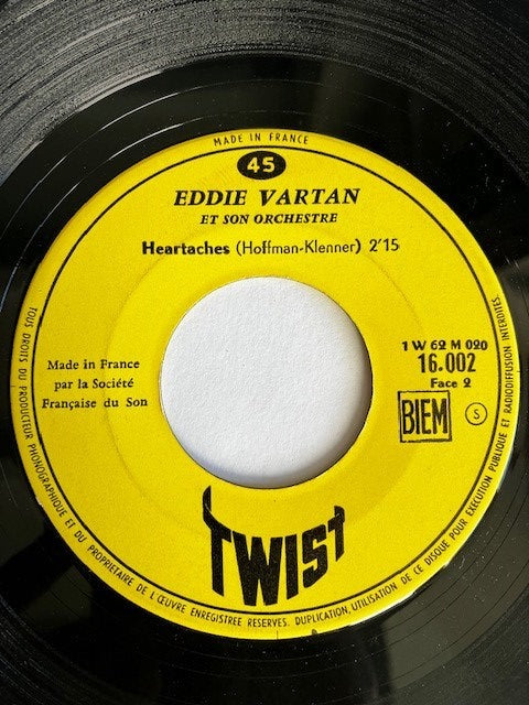 SP Eddie Vartan Et Son Orchestre – Twistiti - Heartaches