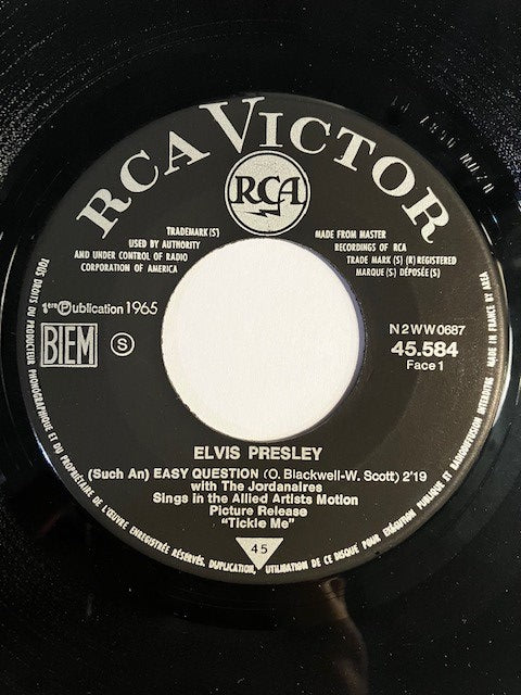 Sp Elvis Presley With The Jordanaires – Such An Easy Question / It Feels So Right