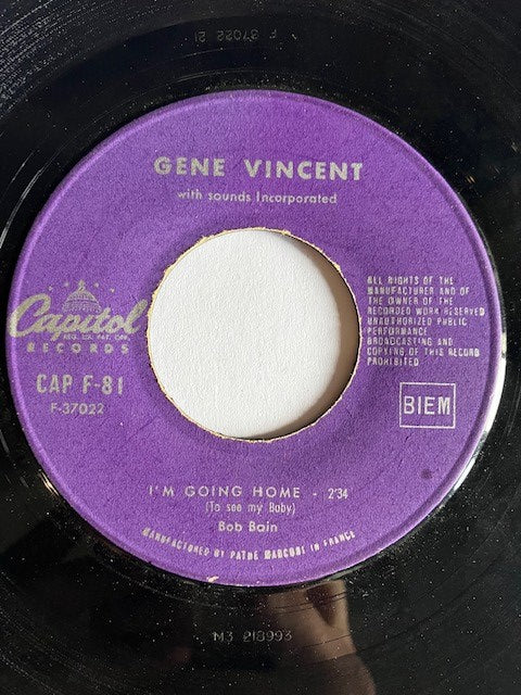 SP Gene Vincent - I’m Going Home (To See My Baby)  - Love Of A Man