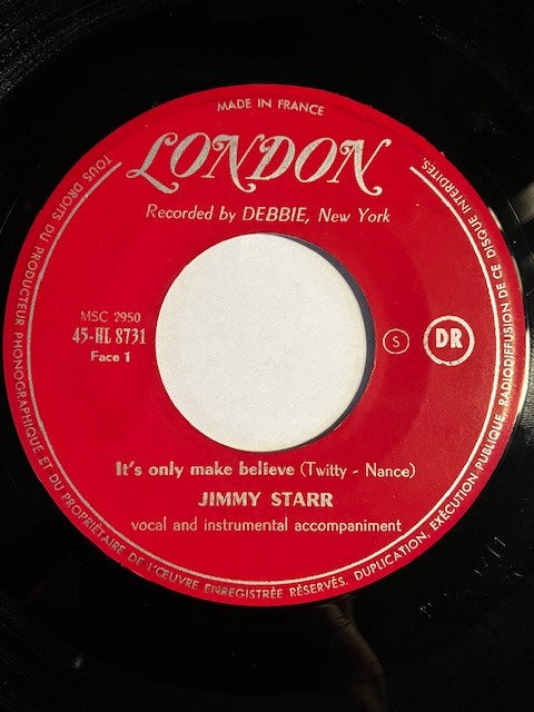 SP Jimmy Starr – It's Only Make Believe / Oooh Crazy Disque Juke-box 