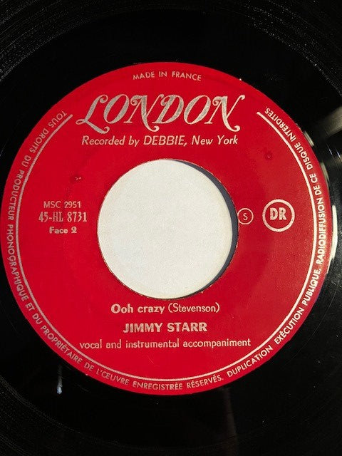 SP Jimmy Starr – It's Only Make Believe / Oooh Crazy Disque Juke-box 