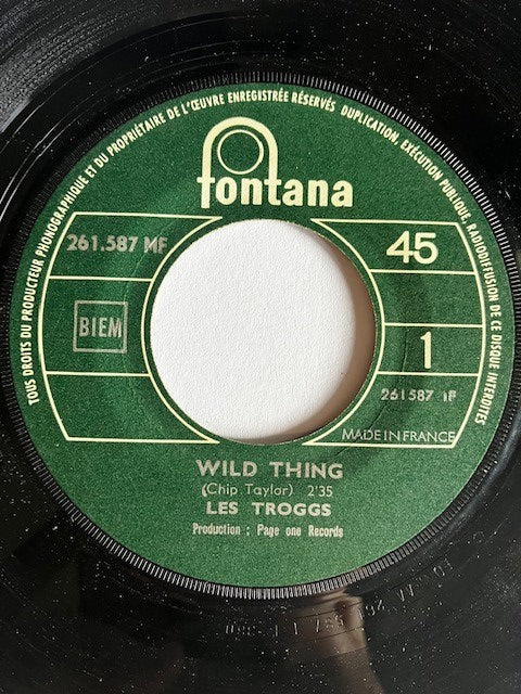 SP Les Troggs – Wild Thing - Lost Girl 