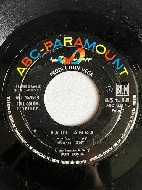 SP Paul Anka - Lonely Boy / Your Love