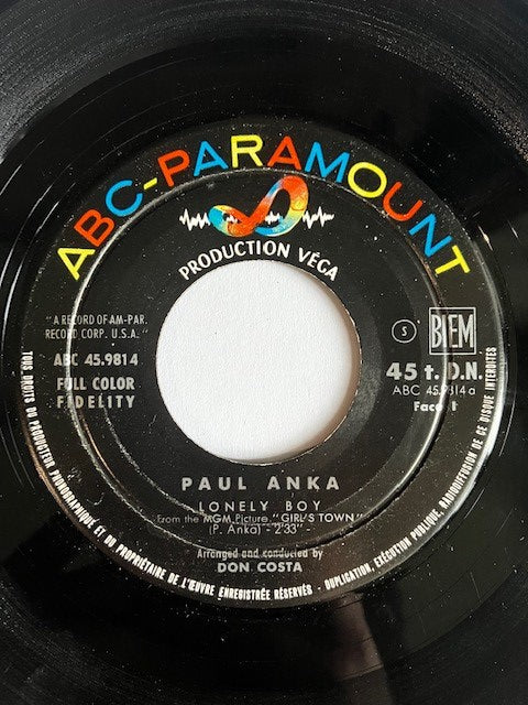 SP Paul Anka - Lonely Boy / Your Love