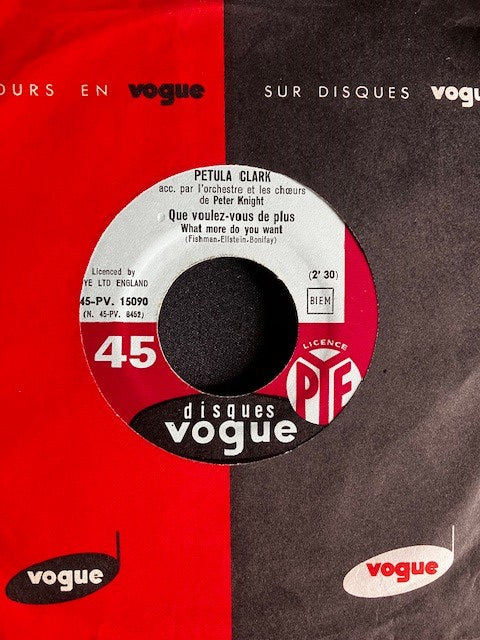 SP Petula Clark - Que Voulez-Vous De Plus - Dis-Moi