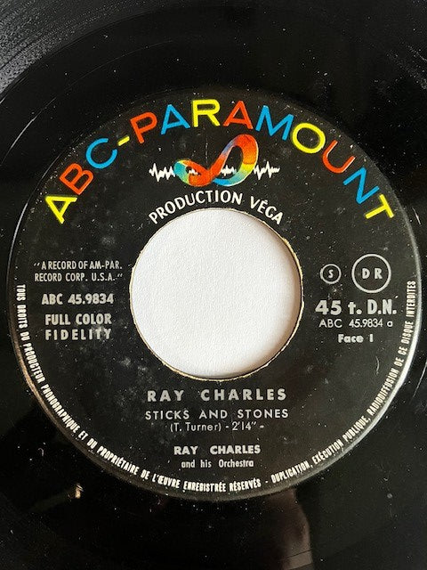 SP Ray Charles And His Orchestra - Sticks And Stones - Worried Life Blues 