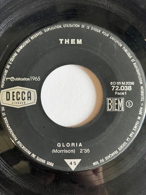 SP Them  - Gloria / Baby Please Don’t Go