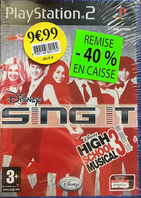 Jeu PS2 Sing It : High School Musical 3 Nos Années Lycée Neuf Sous Blister