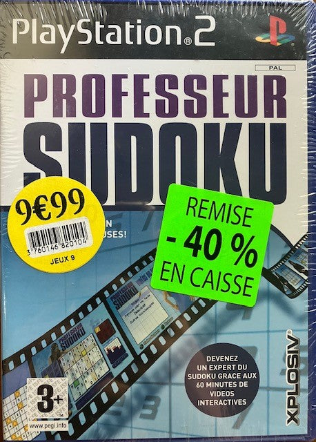 Jeu PS2 Professeur Sudoku Neuf Sous Blister