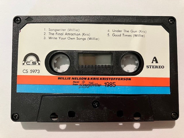 Cassette Audio Willie Nelson & Kris Kristofferson Music From Song Writer. 1985