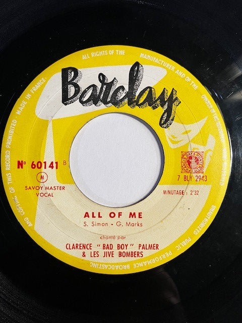 SP Clarence "Bad Boy" Palmer & Les Jive Bombers – Stardust / All Of Me