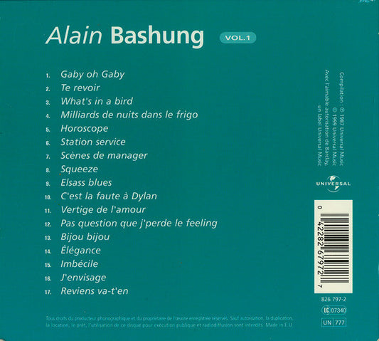 Cd Alain Bashung Vol.1