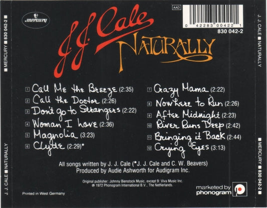 Cd J.J. Cale – Naturally