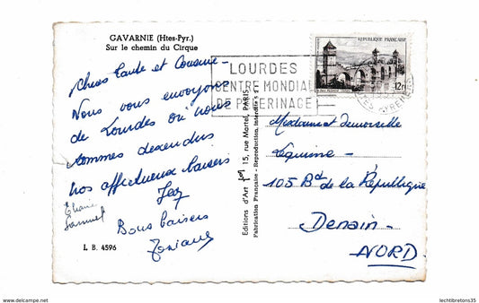 Carte postale - Sur le chemin du cirque Gavarine 4596 lourdes