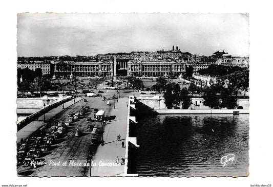 Carte postale - Paris pont et place de la concorde 2504 bridge and " place de la concorde"