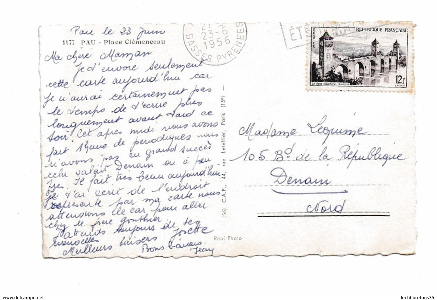 Carte postale - 1177 place Clemenceau