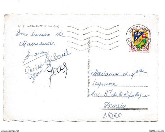 Carte postale - n°2 marmande 1961