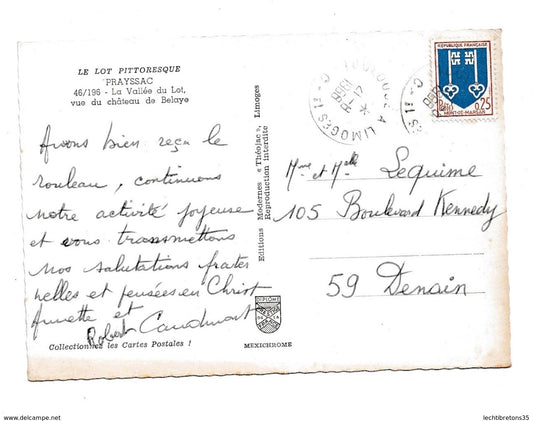 Carte postale - lot pittoresque prayssac 46/196 château belaye