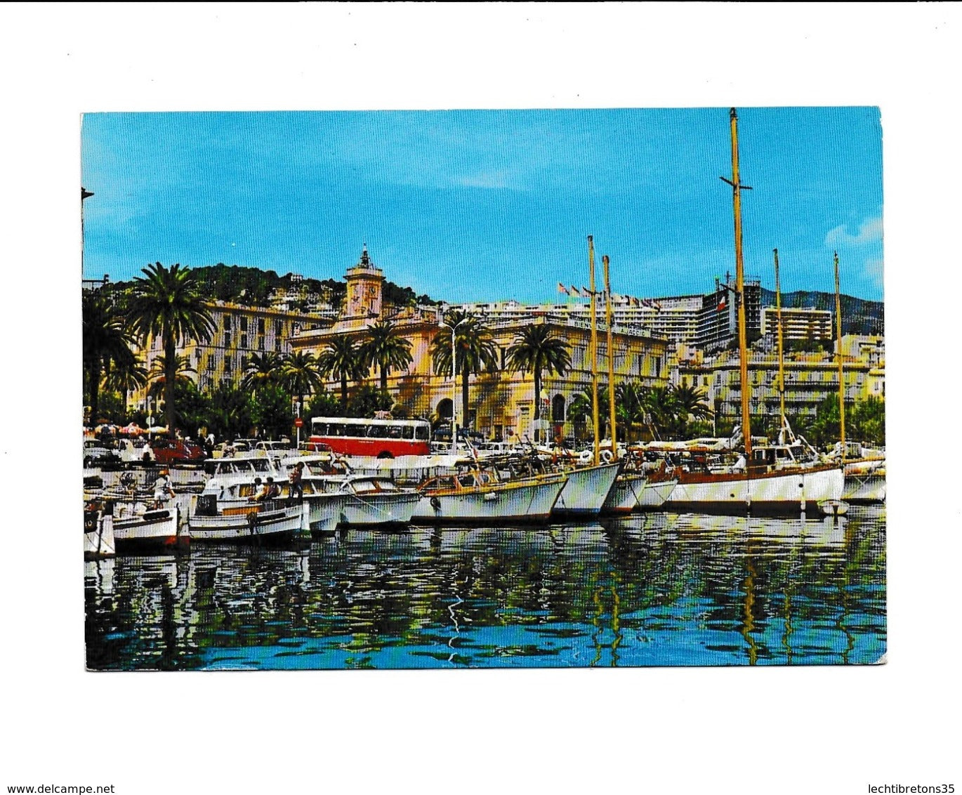 Carte postale - Corse Ajaccio port de plaisance mairie