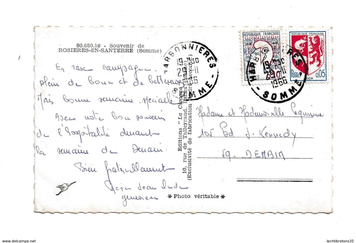 Carte postale - 80.680.18 rosieres en santerre 80 somme