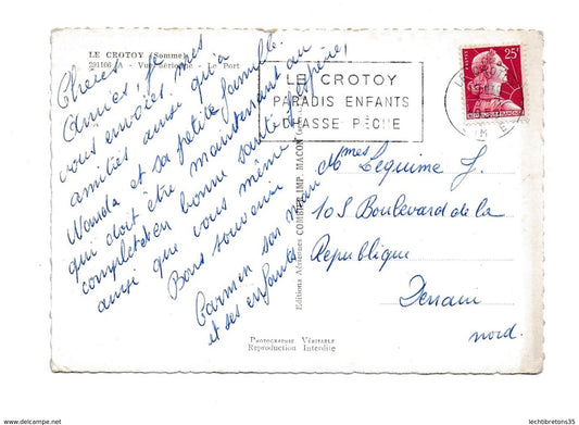 Carte postale - Le crotoy somme 291106 le port vue aérienne 80