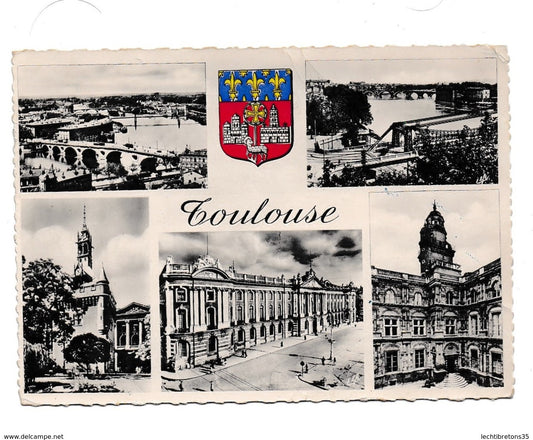 Carte postale - 422 toulouse ville rose garonne pont neuf écoles de l'armée