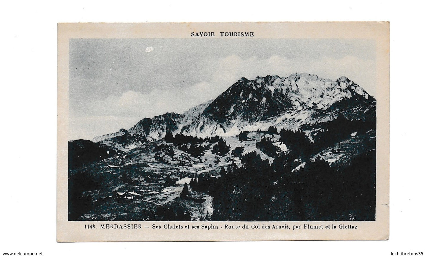 Carte postale - AIX LES BAINS PISCINE OLYMPIQUE SAVOIE 1148 MERDASSIER FLUMET GIETTAZ