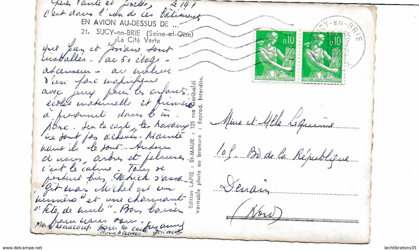 Carte postale - 21 SUCY EN BRIE SEINE OISE CITE VERTE