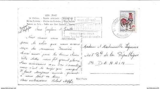 Carte postale - 1218 SOUVENIRS DE PAU