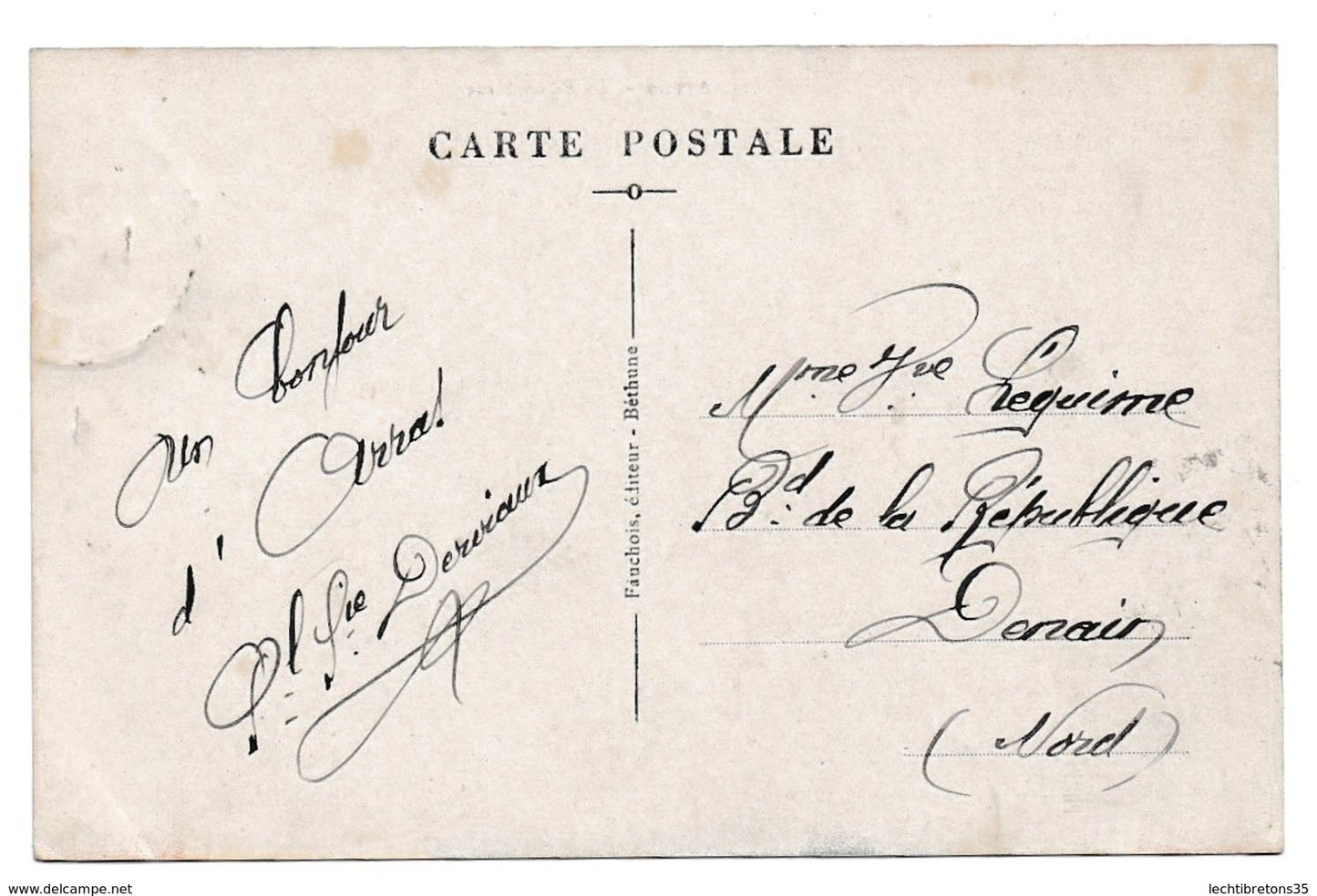 Carte postale - 62 ARRAS LA PETITE PLACE 13 FAUCHOIS