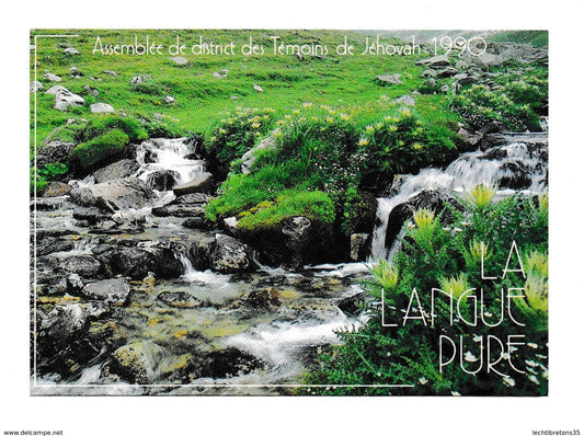 Carte postale - Assemblée de districtdes témoins de jéhovah 1990 LA LANGUE PURE