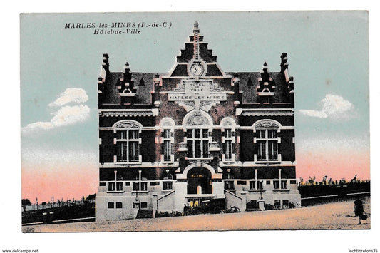 Carte postale - NORD PAS DE CALAIS - 62 MARLES LES MINES - L'Hôtel de Ville