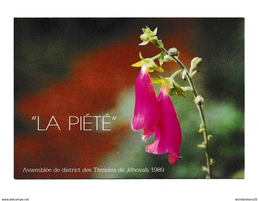 Carte postale - LA PIÉTÉ ASSEMBLEE DE DISTRICT DES TEMOINS DE JEHOVAH 1989