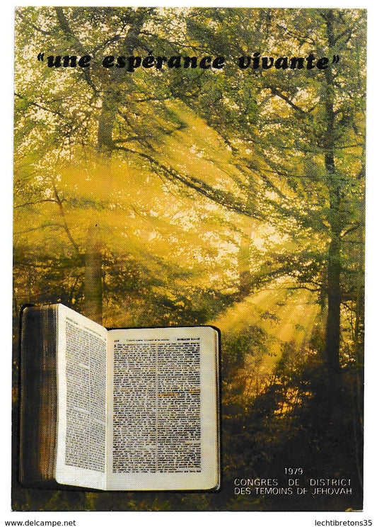 Carte postale - UNE ESPERANCE VIVANTE CONGRES DE DISTRICT DES TEMOINS DE JEHOVAH 1979