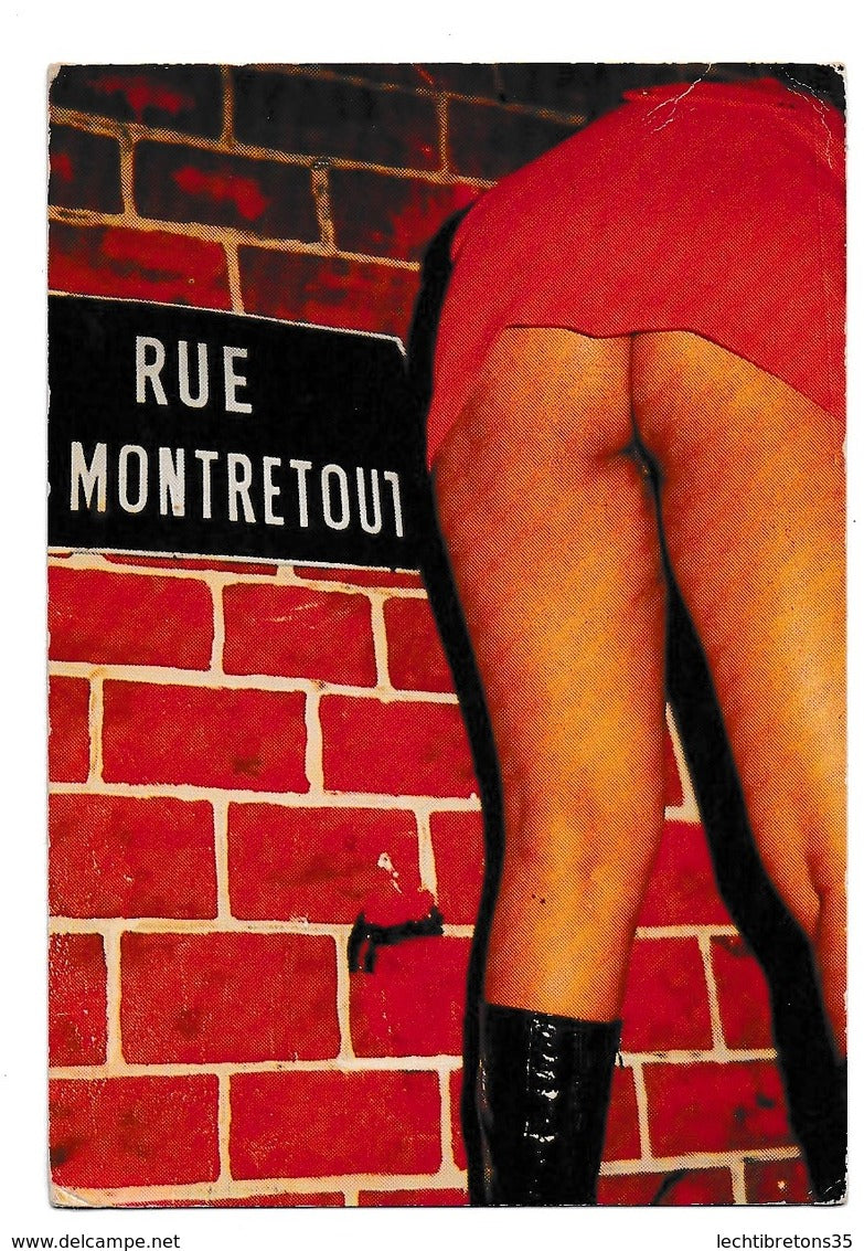 Carte postale - HUMOUR RUE MONTRETOUT...TU VERRAS TOUT ! FEMME NUE PEN –  MyReference