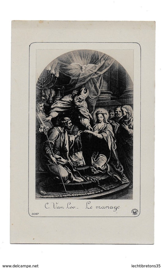 Carte postale - C. Van Loo Le Mariage 3067 croissant paris ch fontaine tableaux gravure