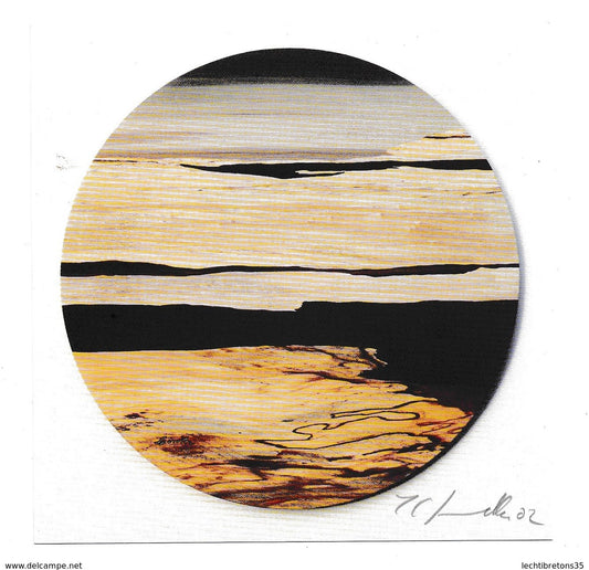 Rare dédicace JEAN CHARLES SPINDLER carte de voeux nouvel an 2002 esquisse marqueterie art bois naturels tableau oeuvre