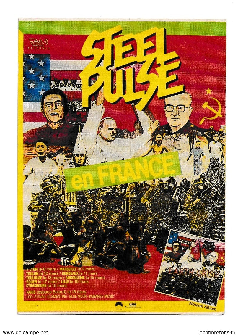 Affiche de film " CONCERT - 3 STEEL PULSE " des Ed NUGERON "