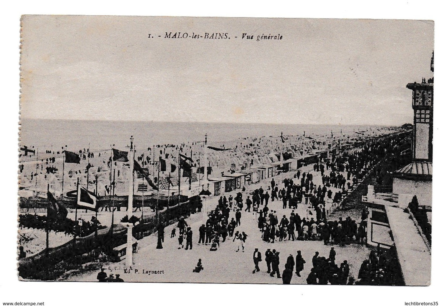 Carte postale - MARIANNE MALO LES BAINS Vue générale de la plage