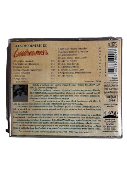 Cd A La Decouverte De Guantanamera - 18 Versions Originales