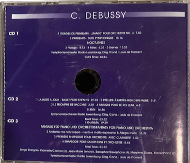 Cd Claude Debussy – Nocturnes, Préludes Á L'Après-Midi D'Un Faune, Première Rhapsodie Pour Une Orchestre Avec Clarinette, Khamma