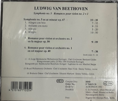 Cd Junge Süddeutsche Philharmonie Esslingen, Ludwig van Beethoven – Sinfonie Nr. 5 "Schicksals-Sinfonie"