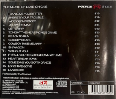 Cd The Spaces  – The Music of Dixie Chicks