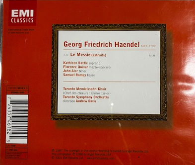 Cd Georg Friedrich Haendel – Le Messie (Highlights) 724357461825